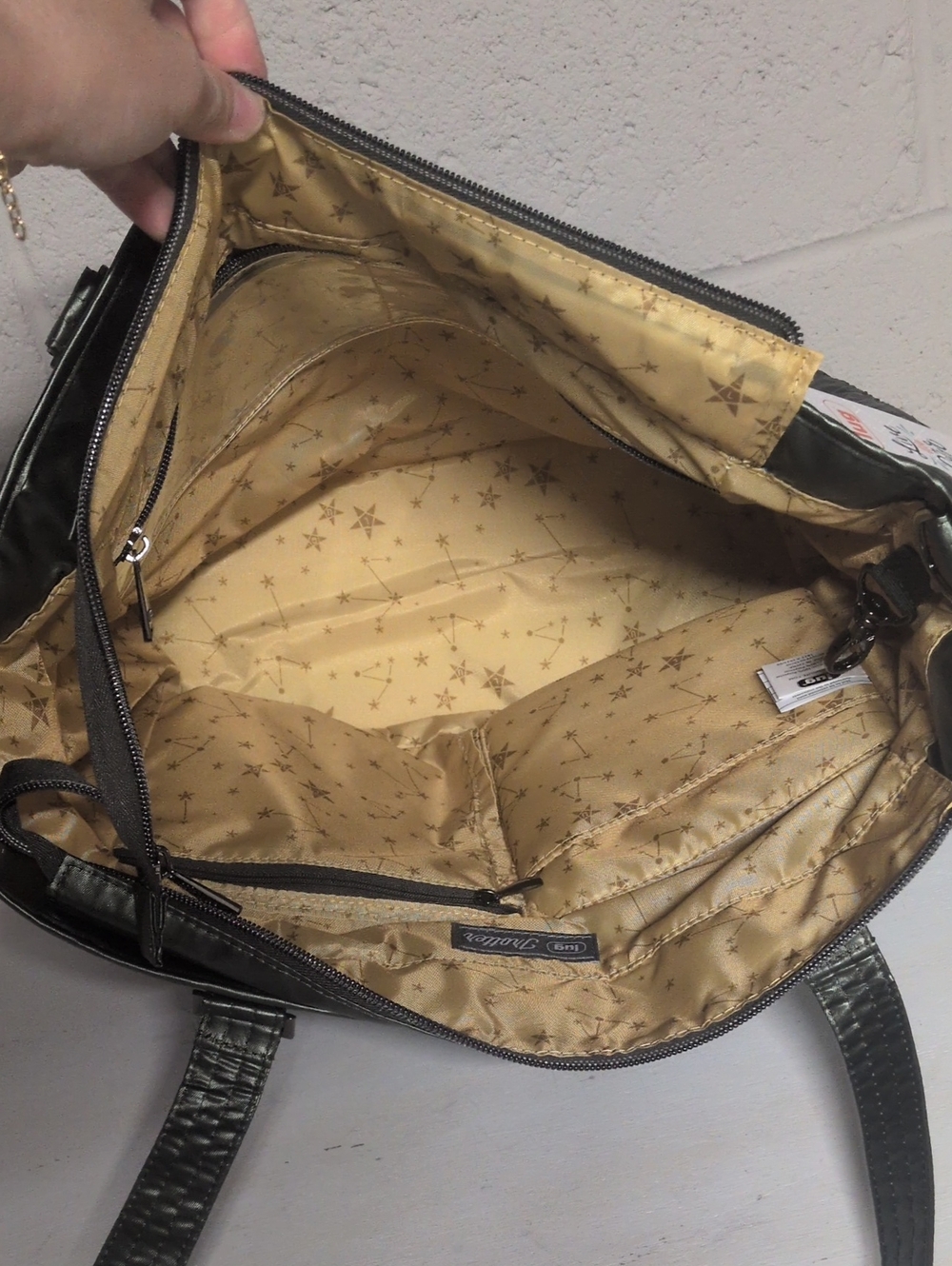 Lug Trotter Tote Bag Metallic Olive, NWT - Picture 5 of 11